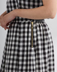 ギンガムチェックタックフレアスカート【日本製】