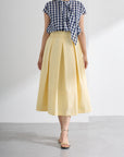 ゴールドジップタックフレアスカート【日本製】