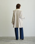 ニットカラージップアップコート/オフ【日本製】