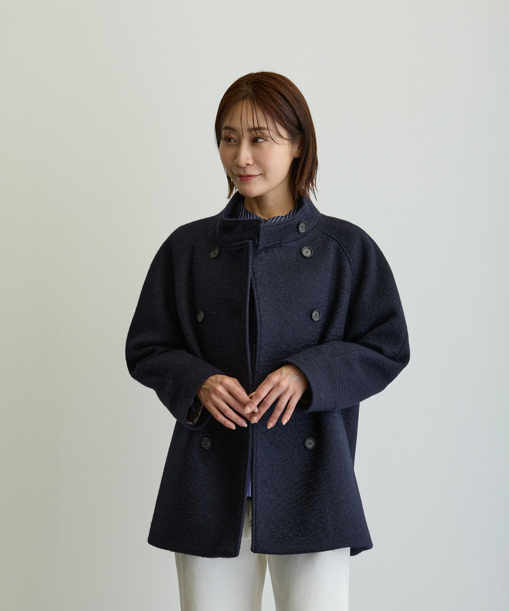 スタンドカラーハーフPコート/ネイビー【日本製】 – Ifemelu
