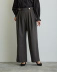2タックワイドパンツ/グレー【日本製】