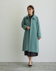 2WAYカラーロングコート/グリーン【日本製】