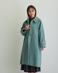 2WAYカラーロングコート/グリーン【日本製】