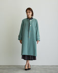 2WAYカラーロングコート/グリーン【日本製】