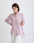 シアーシフォンオーバーサイズシャツ/ピンク【日本製】