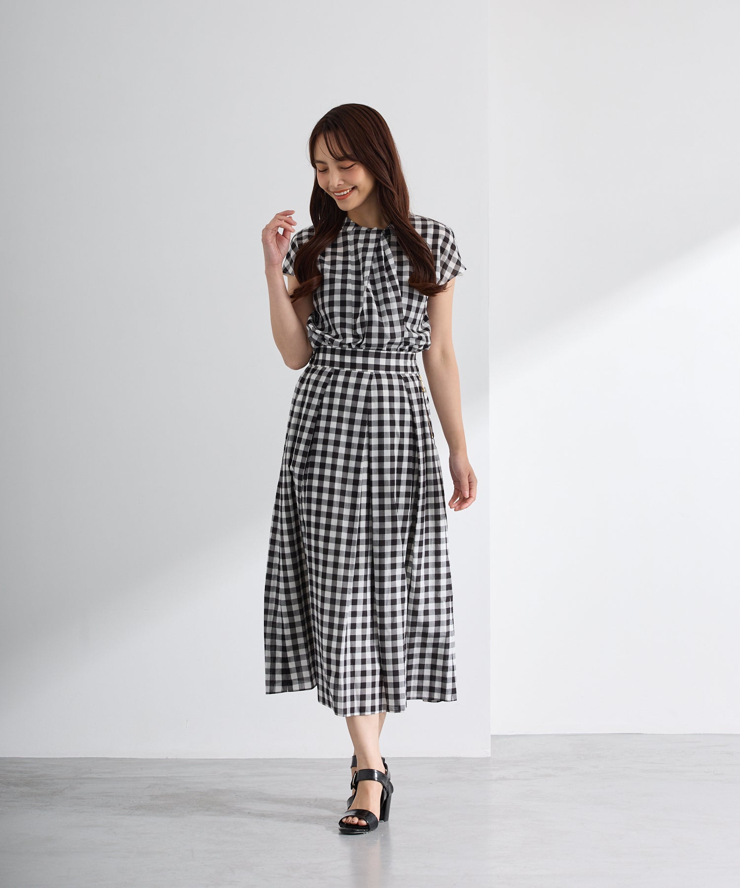 Oscar de la Renta ギンガムチェック フレアスカート Oscar de la Renta ギンガムチェック フレアスカート Oscar de
