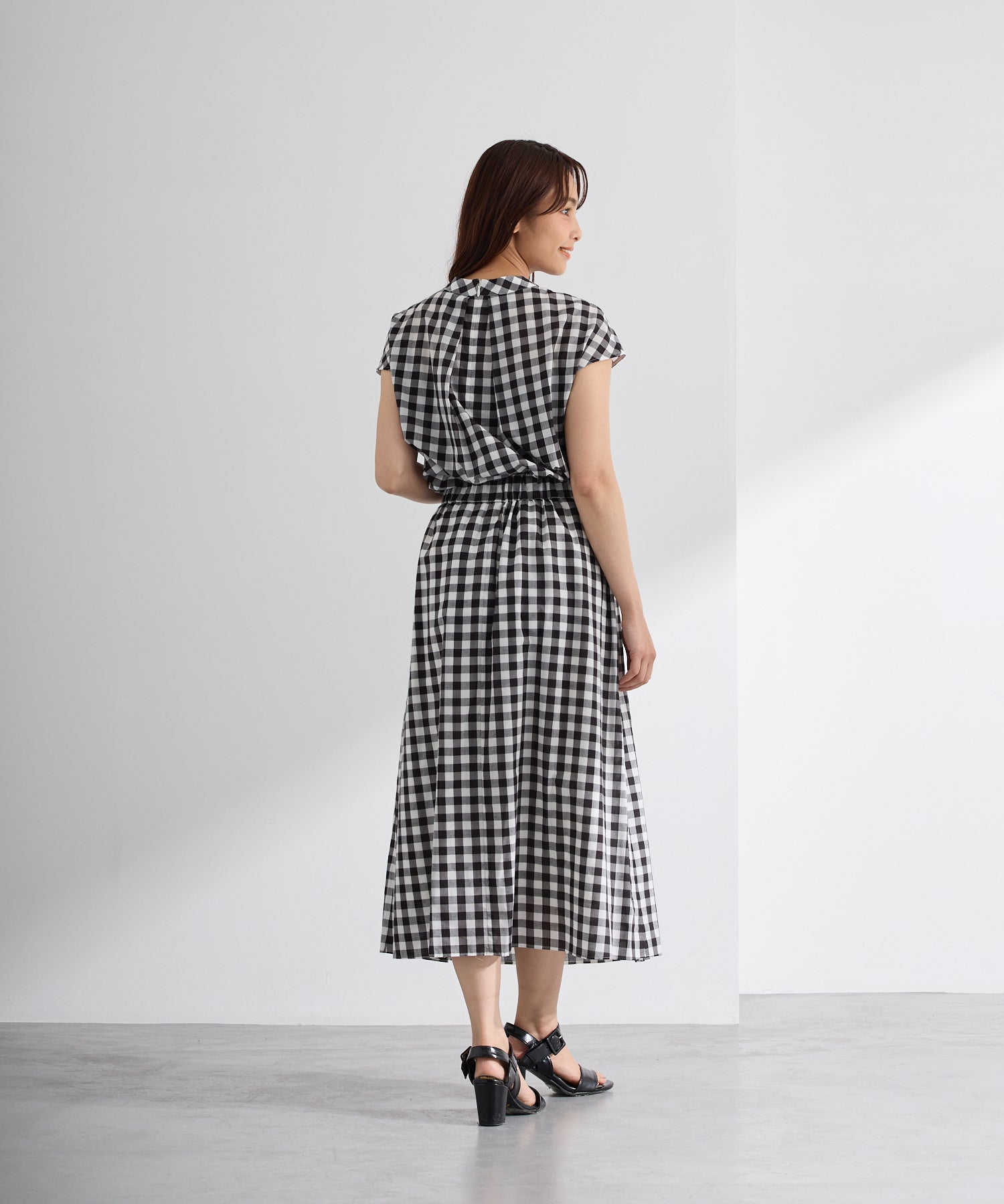 メタモルフォーゼ　ギンガムチェック フレアスカート セール】ギンガムチェックフレアスカート（スカート）｜antiqua