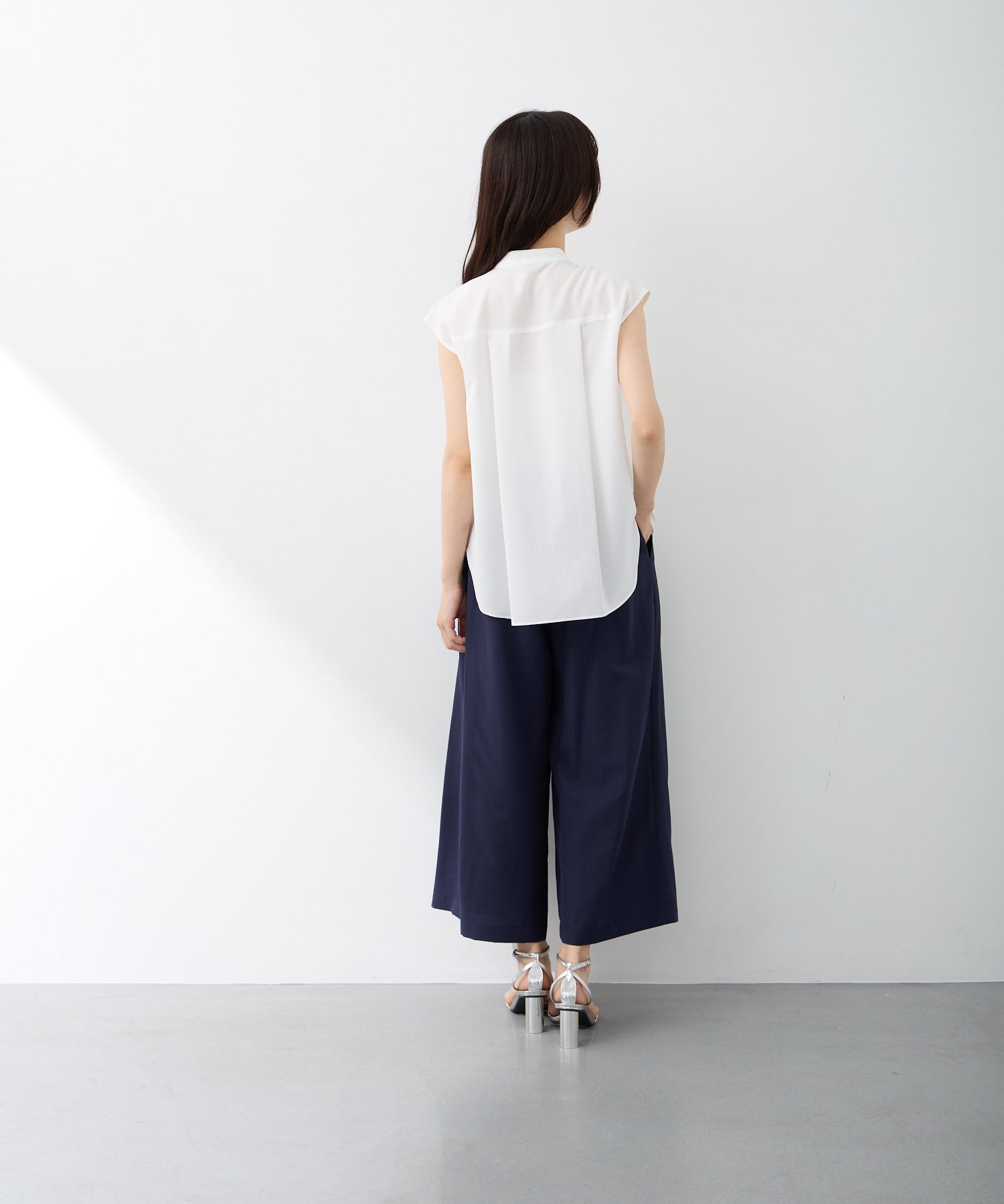 ダブルフェーストーキョー Doubleface Tokyo ブラウス:2WAYケープフレンチブラウス （ネイビー） ダブルフェーストーキョー Doubleface Tokyo ブラウス:2WAY