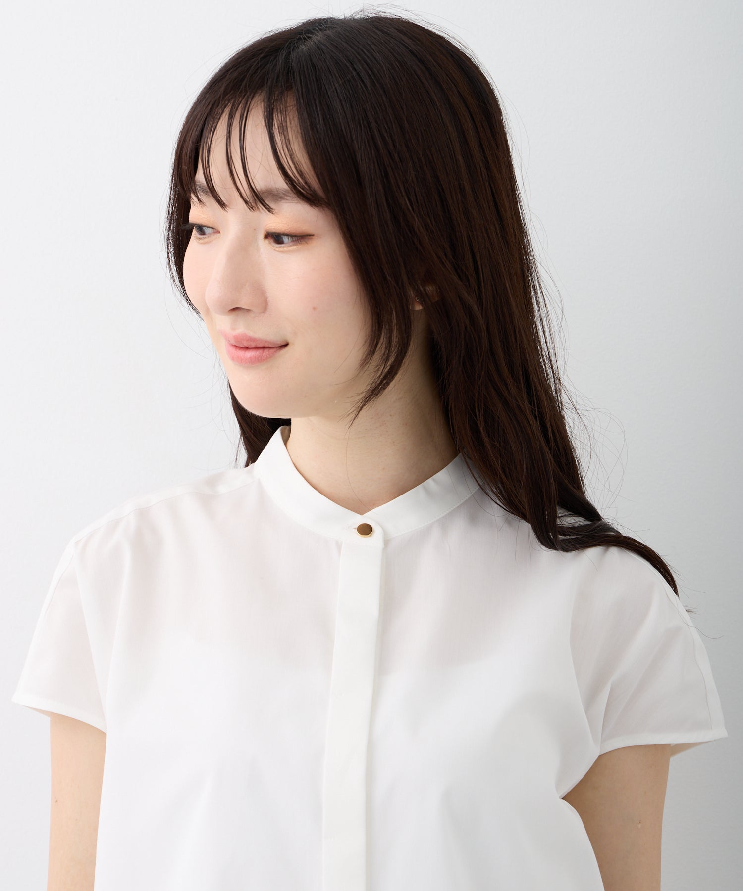 カットジャガードレイヤードブラウス【日本製】