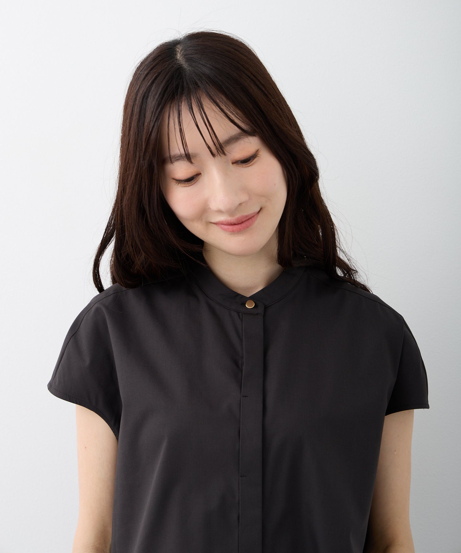 カットジャガードレイヤードブラウス【日本製】