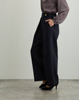 ウエストタブツイルワイドパンツ【日本製】