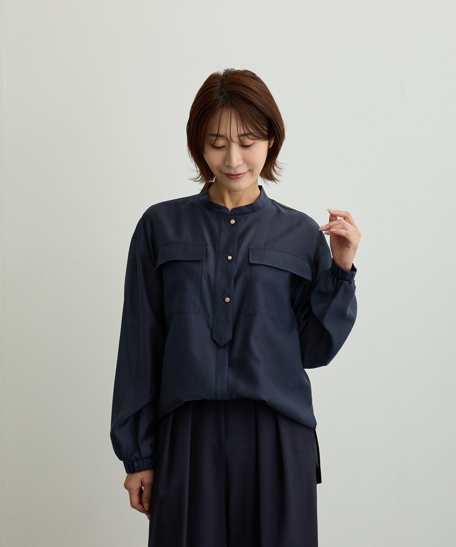 胸ポケットブルゾン風シアーシャツ【日本製】 – Ifemelu