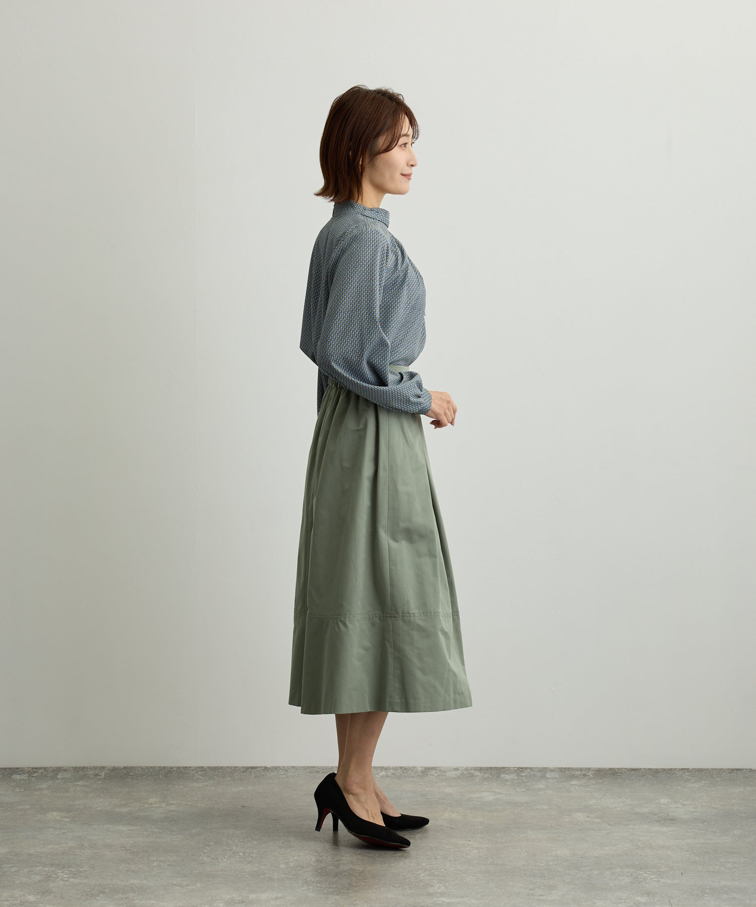 グログラン裾切替タックフレアスカート【日本製】 – Ifemelu