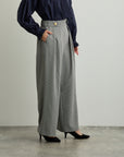 ウエストタブツイルワイドパンツ【日本製】