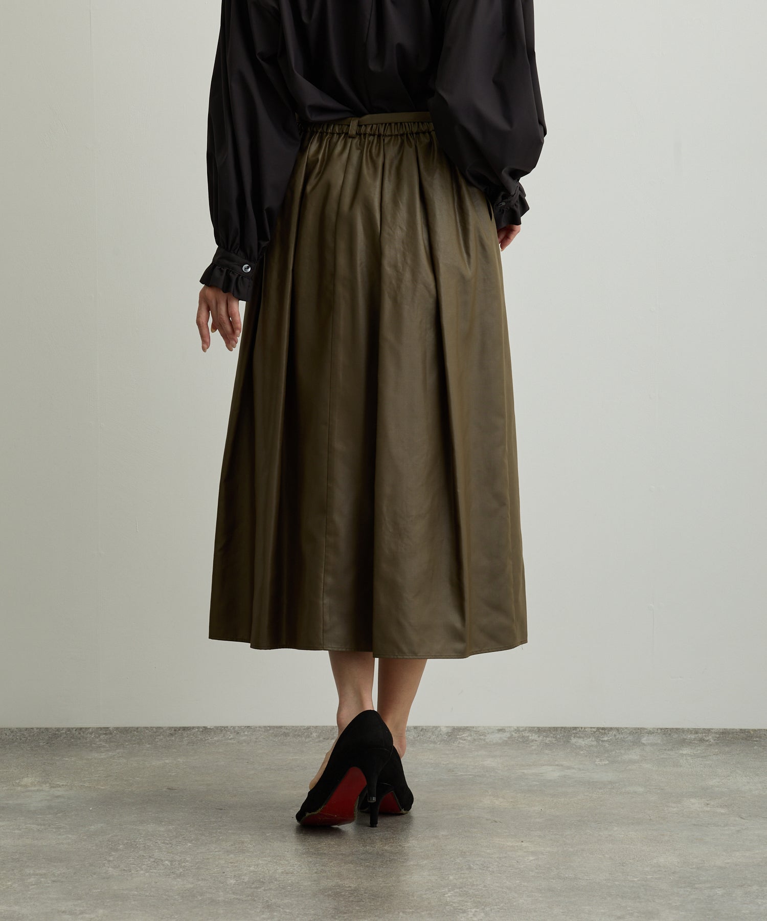 タックフレアグロッシースカート【日本製】