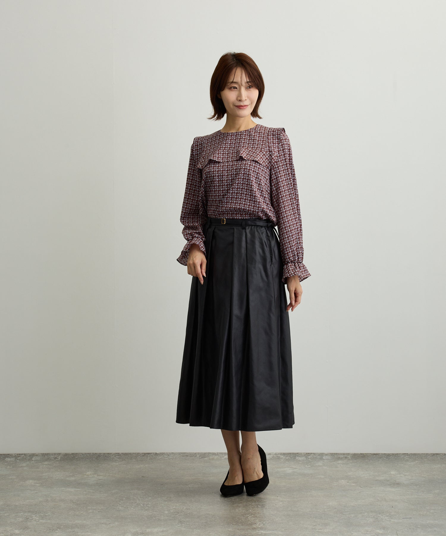 タックフレアグロッシースカート【日本製】