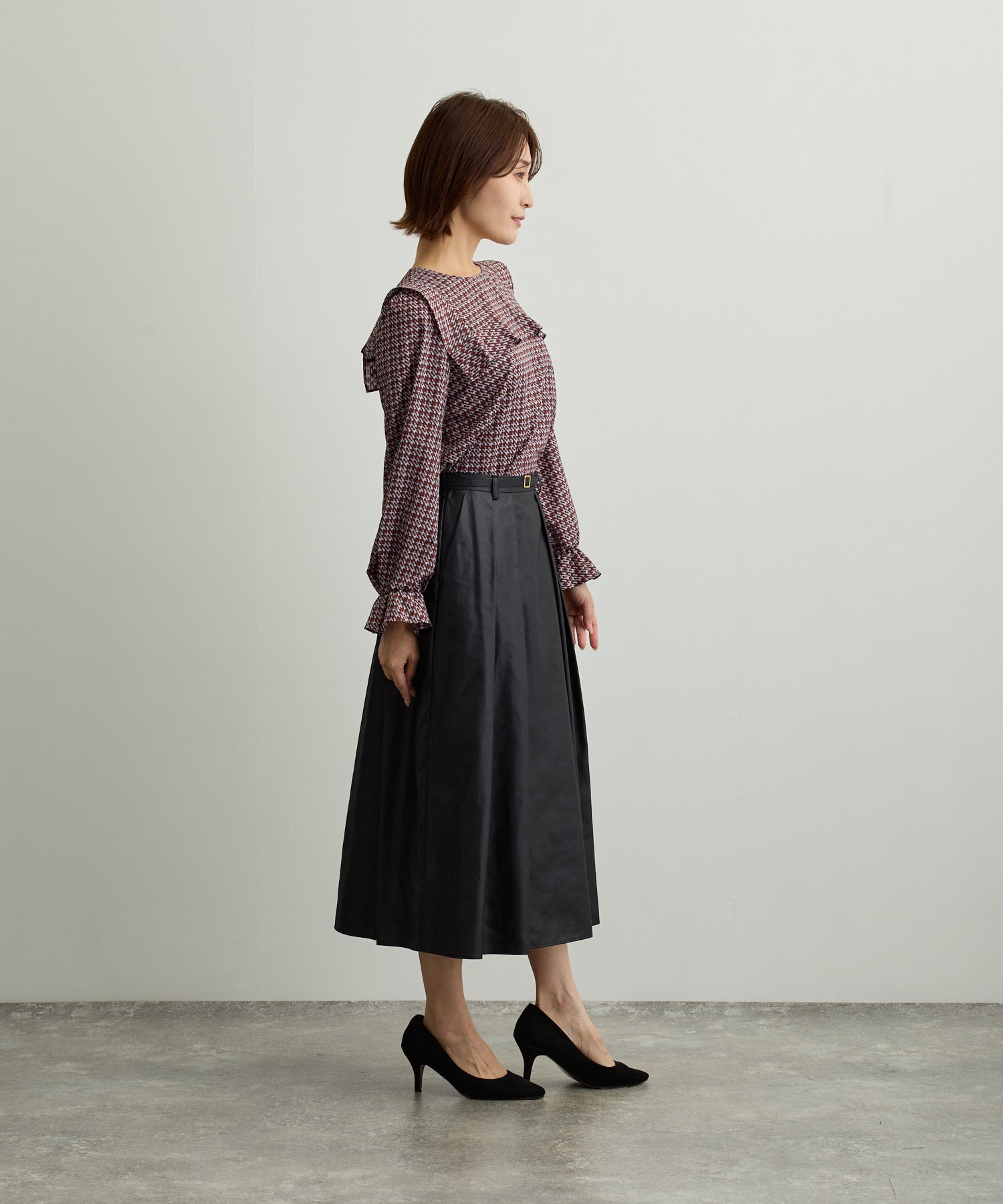 タックフレアグロッシースカート【日本製】