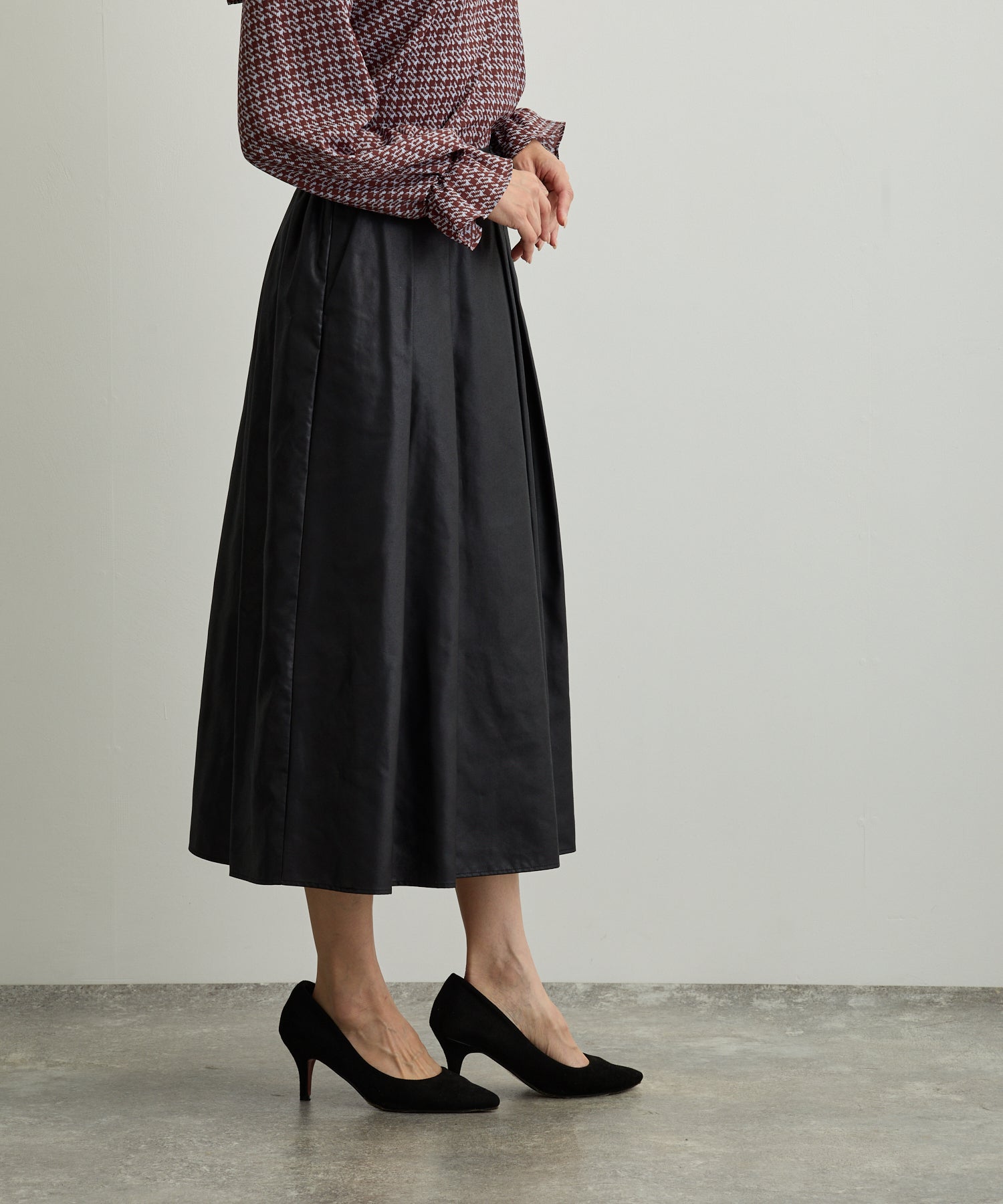 タックフレアグロッシースカート【日本製】