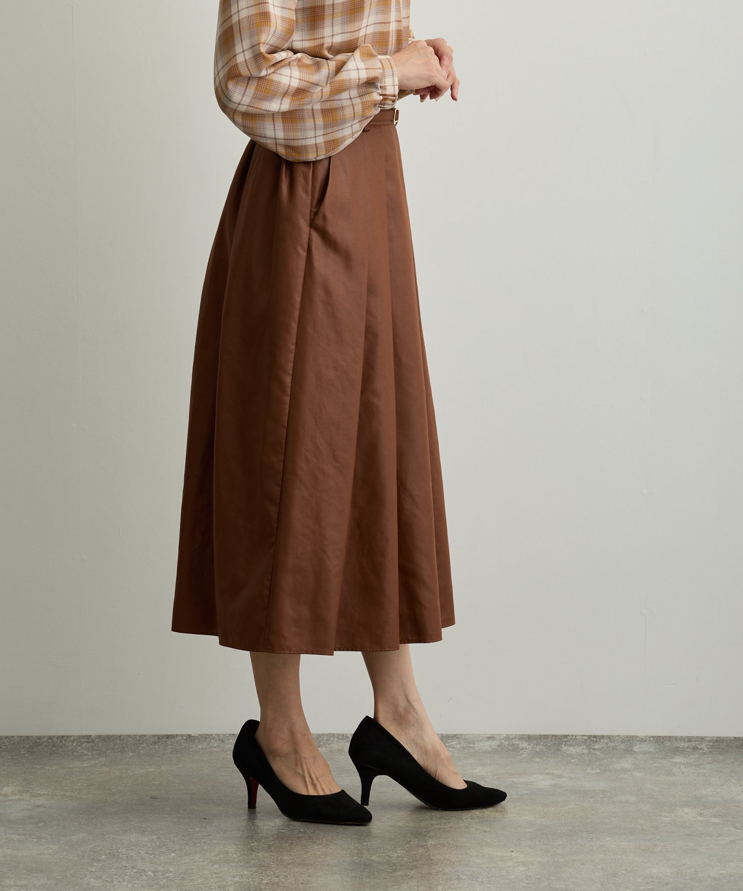 タックフレアグロッシースカート【日本製】