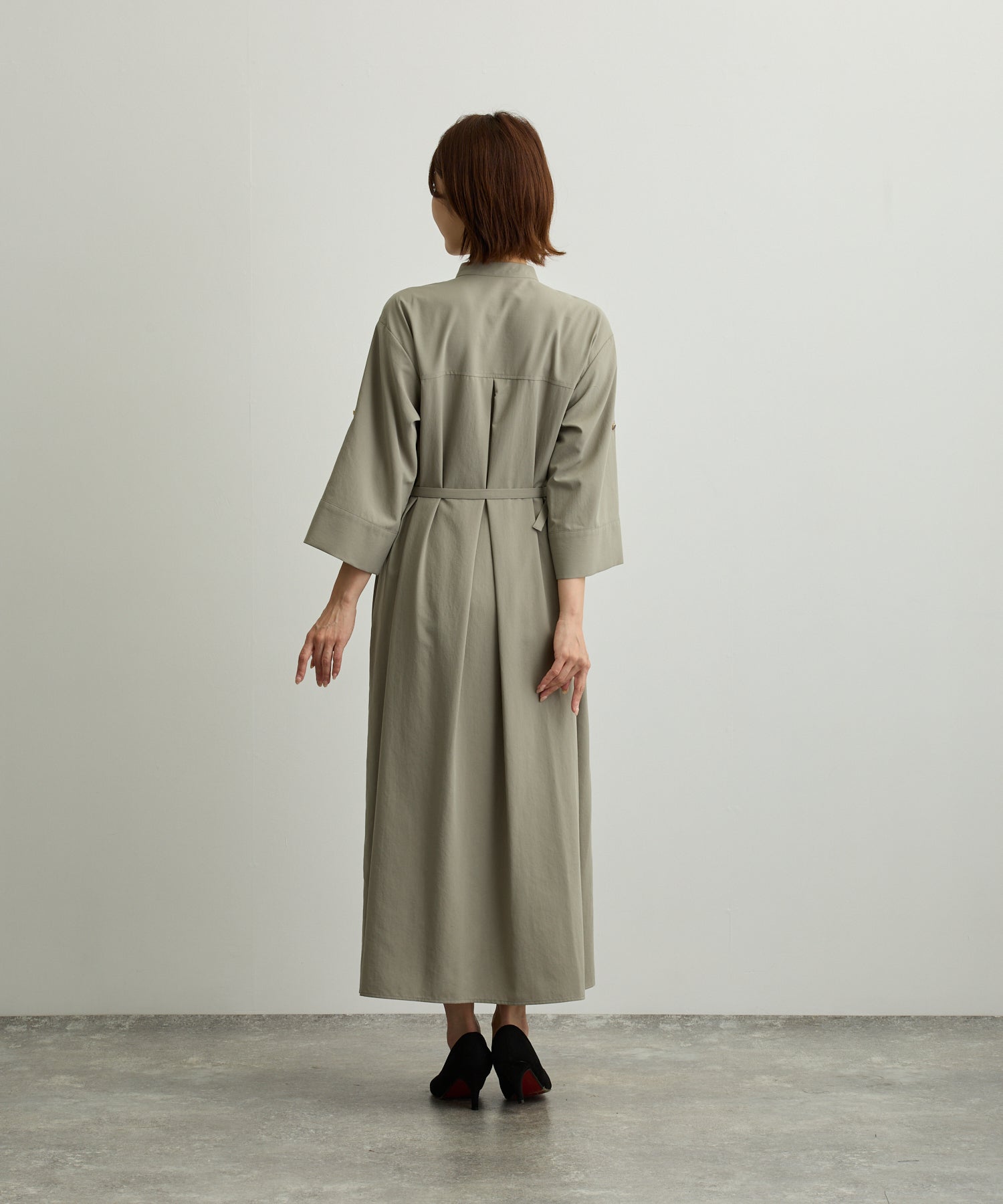 フラップポケットシャツワンピース【日本製】