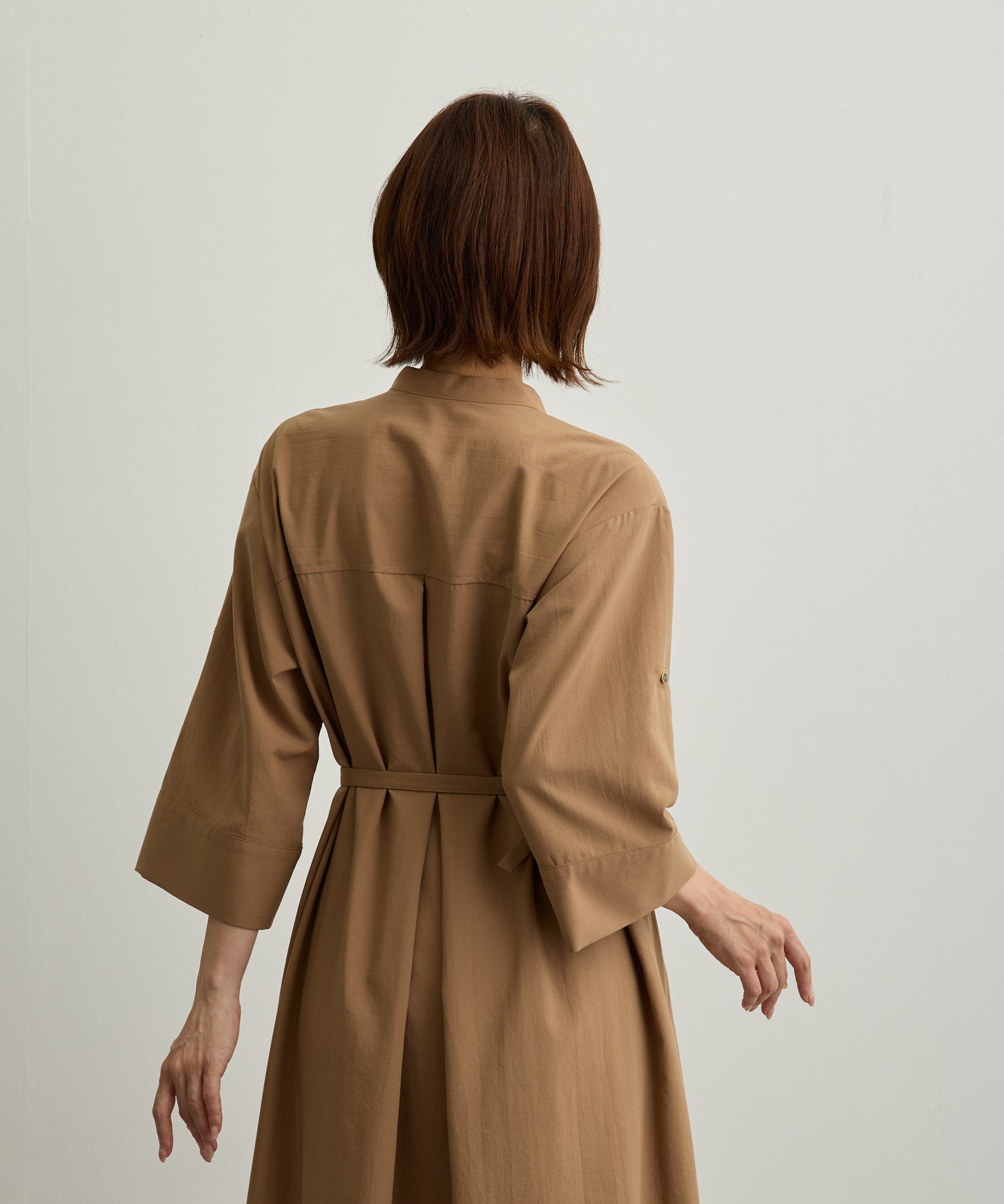 フラップポケットシャツワンピース【日本製】