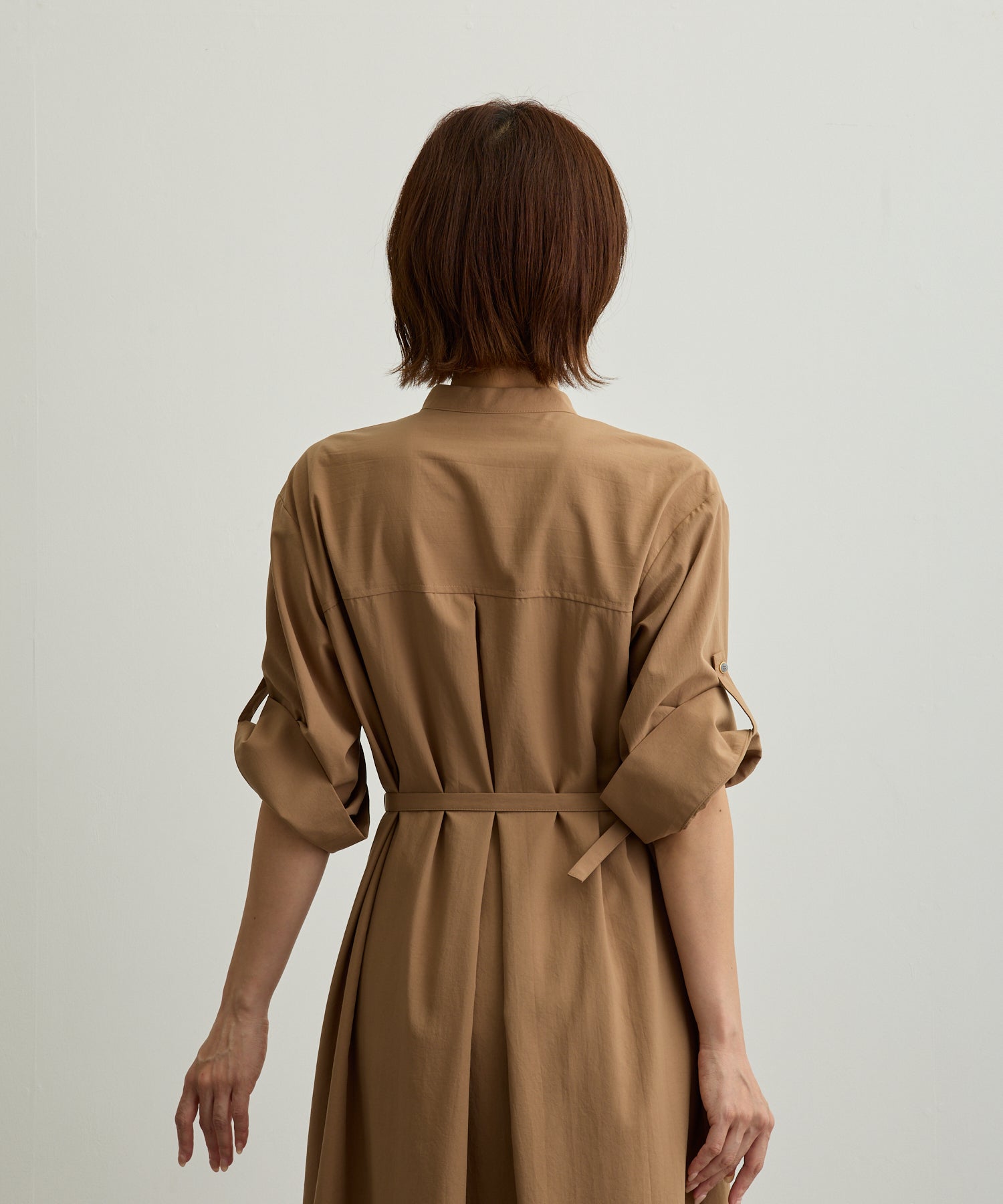 フラップポケットシャツワンピース【日本製】