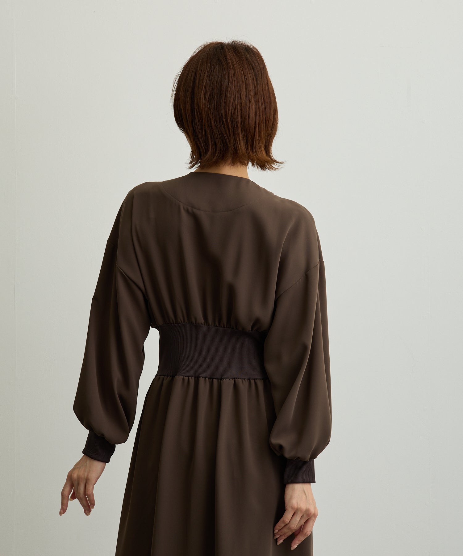 ウエストリブジップアップワンピース【日本製】