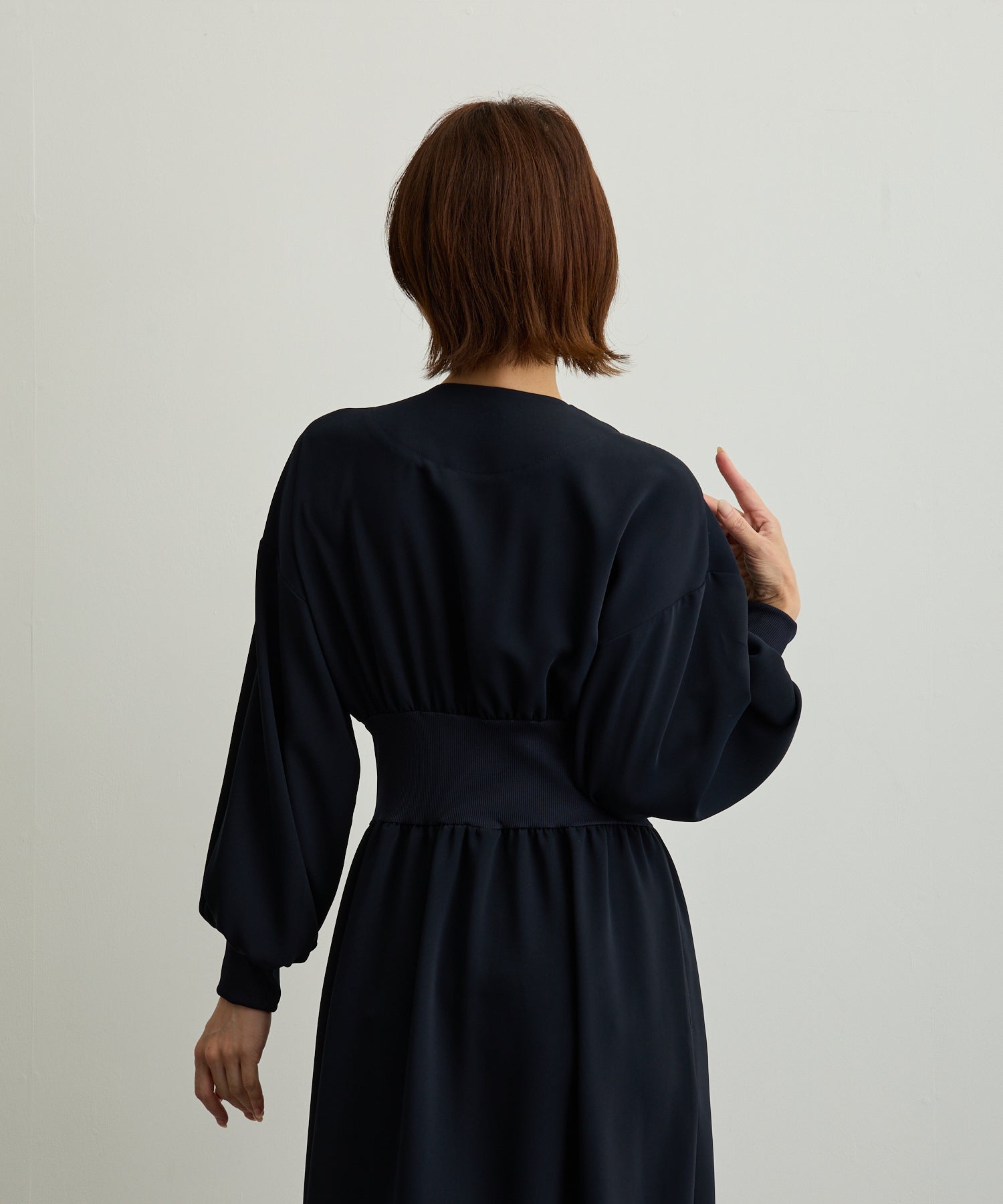 ウエストリブジップアップワンピース【日本製】