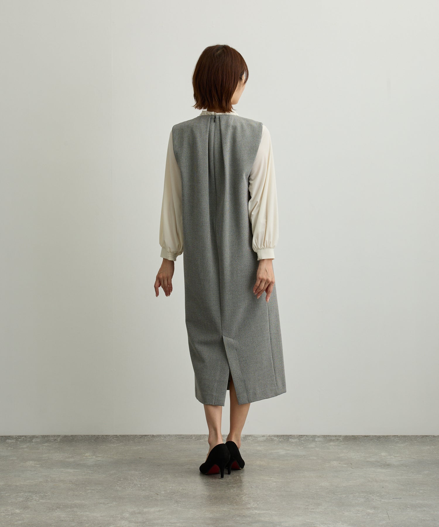 キーネックジャンパースカート【日本製】