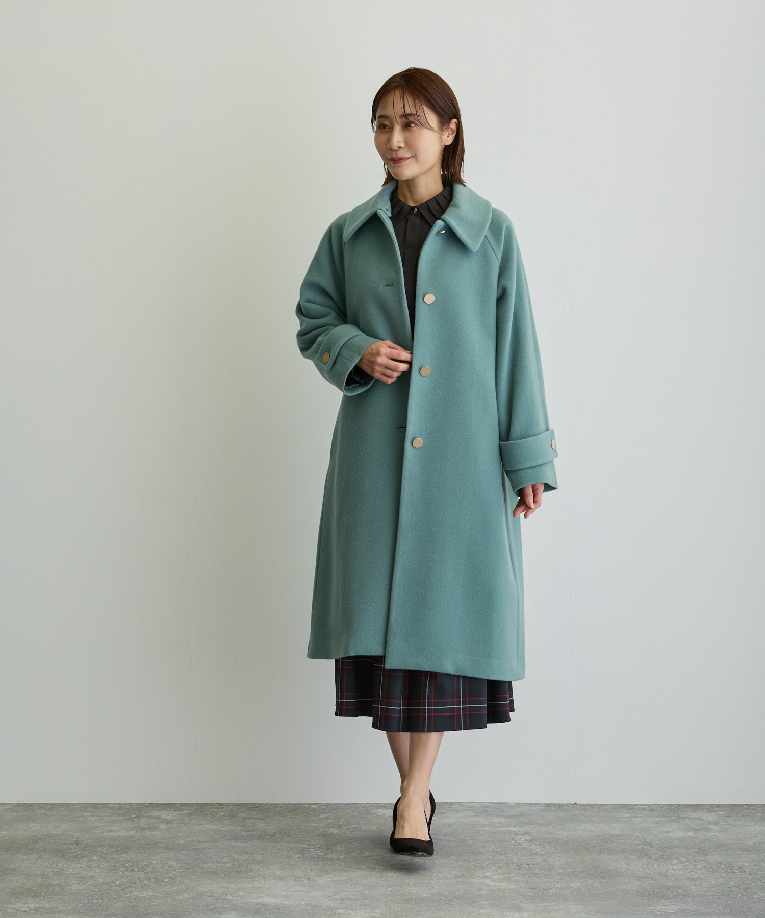 2WAYカラーロングコート/グリーン【日本製】 – Ifemelu