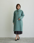 2WAYカラーロングコート/グリーン【日本製】