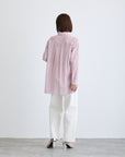 シアーシフォンオーバーサイズシャツ/ピンク【日本製】