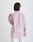 シアーシフォンオーバーサイズシャツ/ピンク【日本製】