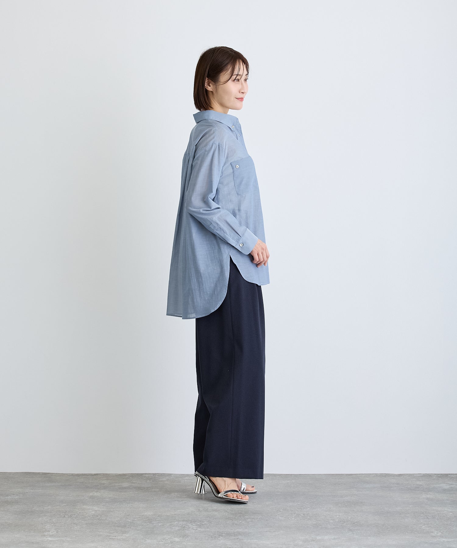 クレリックストライプワンピース/ネイビー【日本製】 – Ifemelu