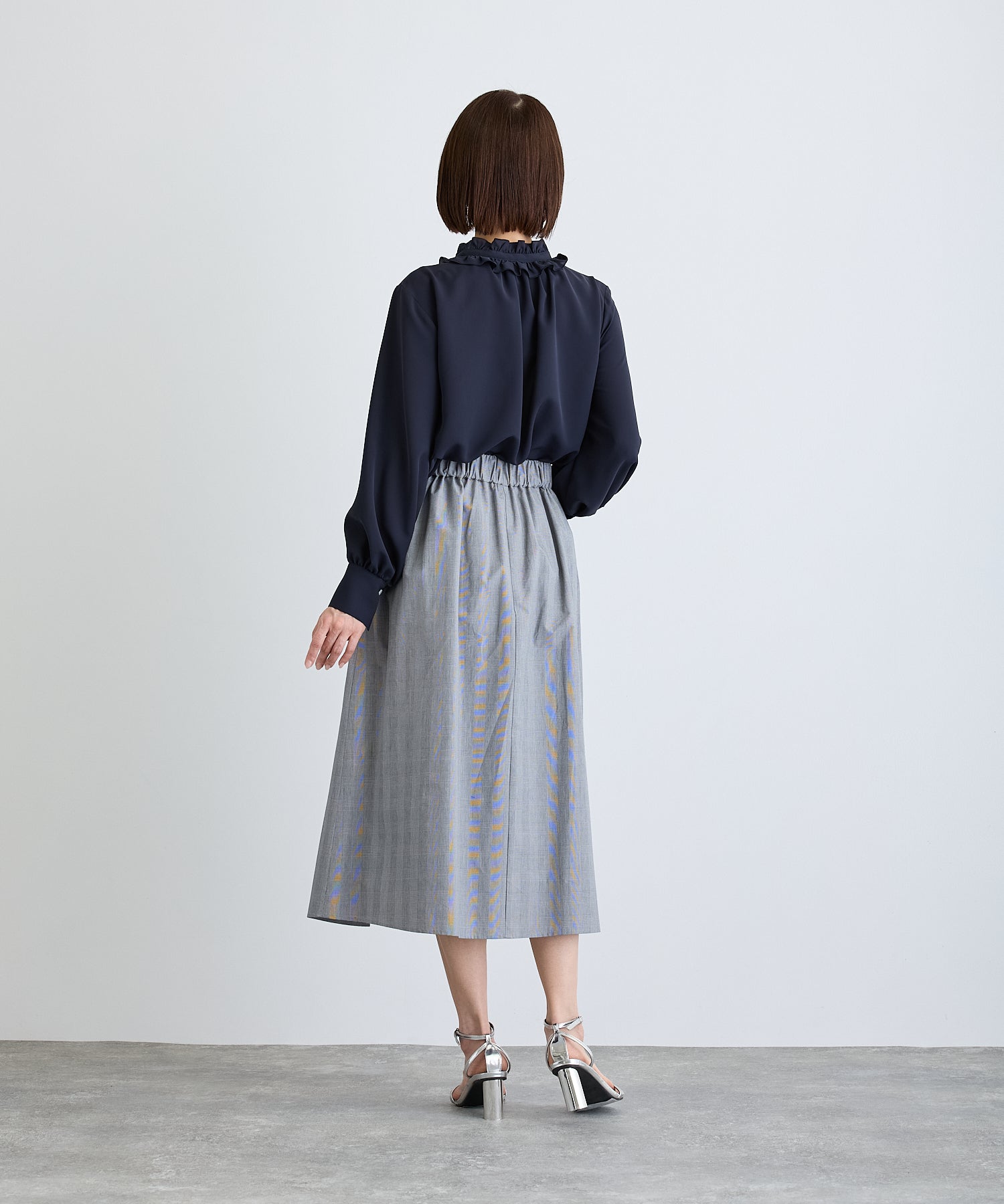 タックフレアチェックスカート/グレー系【日本製】 – Ifemelu