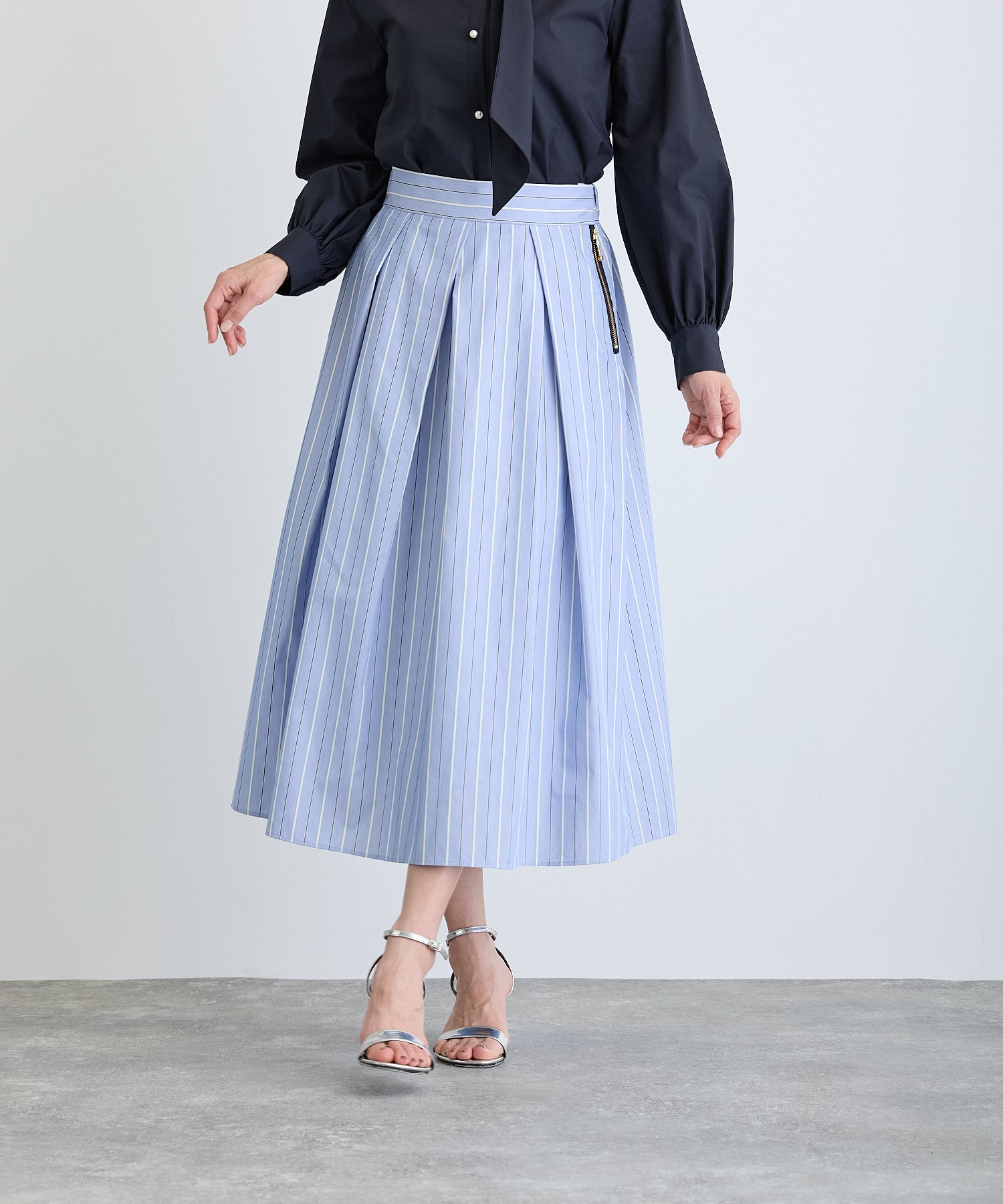 SHE Tokyo ストライプスカート36 中古・古着通販】SHE TOKYO (シートーキョー) ストライプフレア